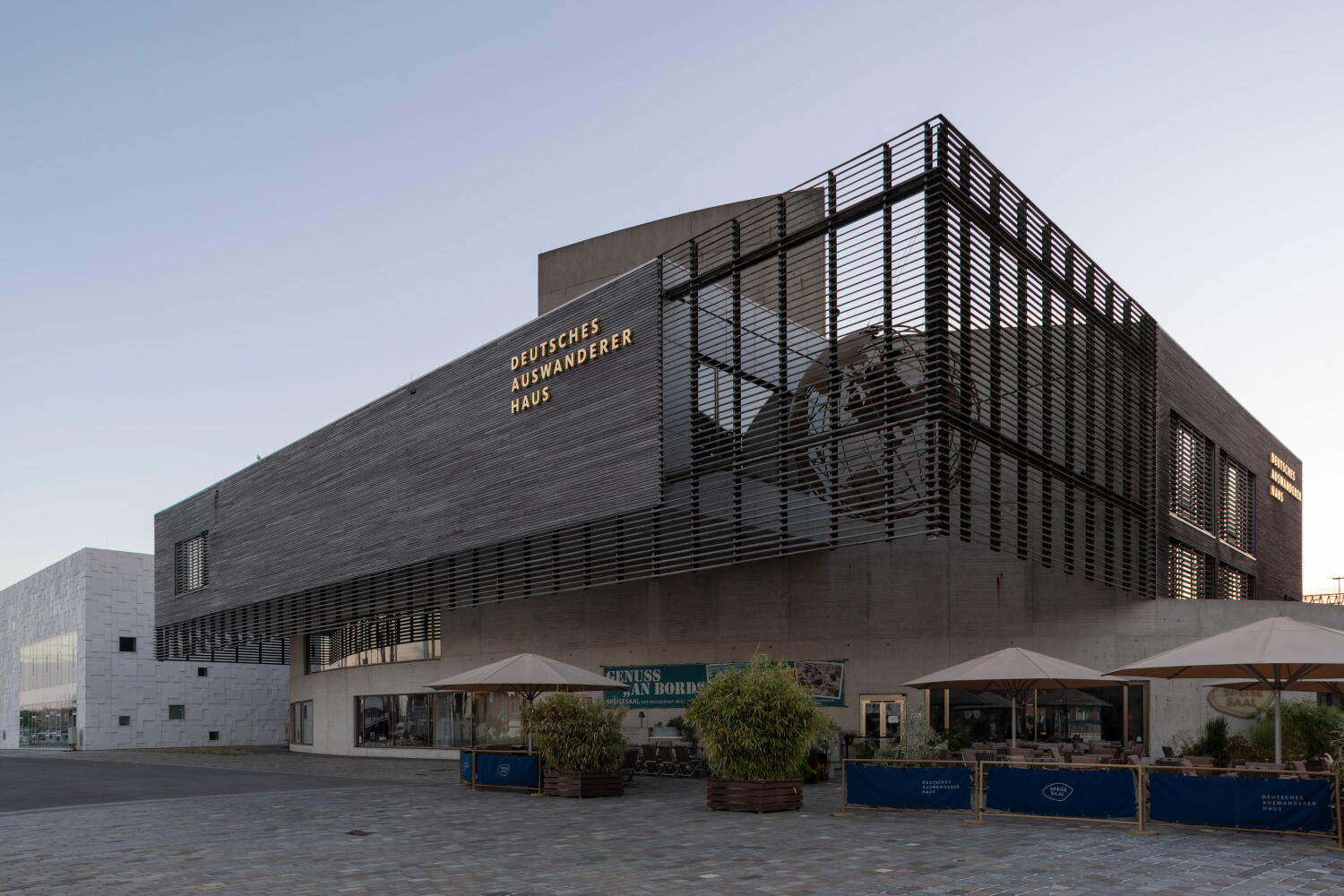 Wooden structure of the German Emigration Center by Andreas Heller Architects in Bremerhaven.