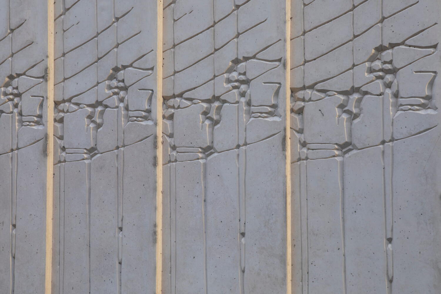 The façade is decorated with greatly enlarged fragments of architectural sketches in relief form. Tchoban Foundation Museum for Architectural Drawing by Tchoban Voss Architects in Berlin.